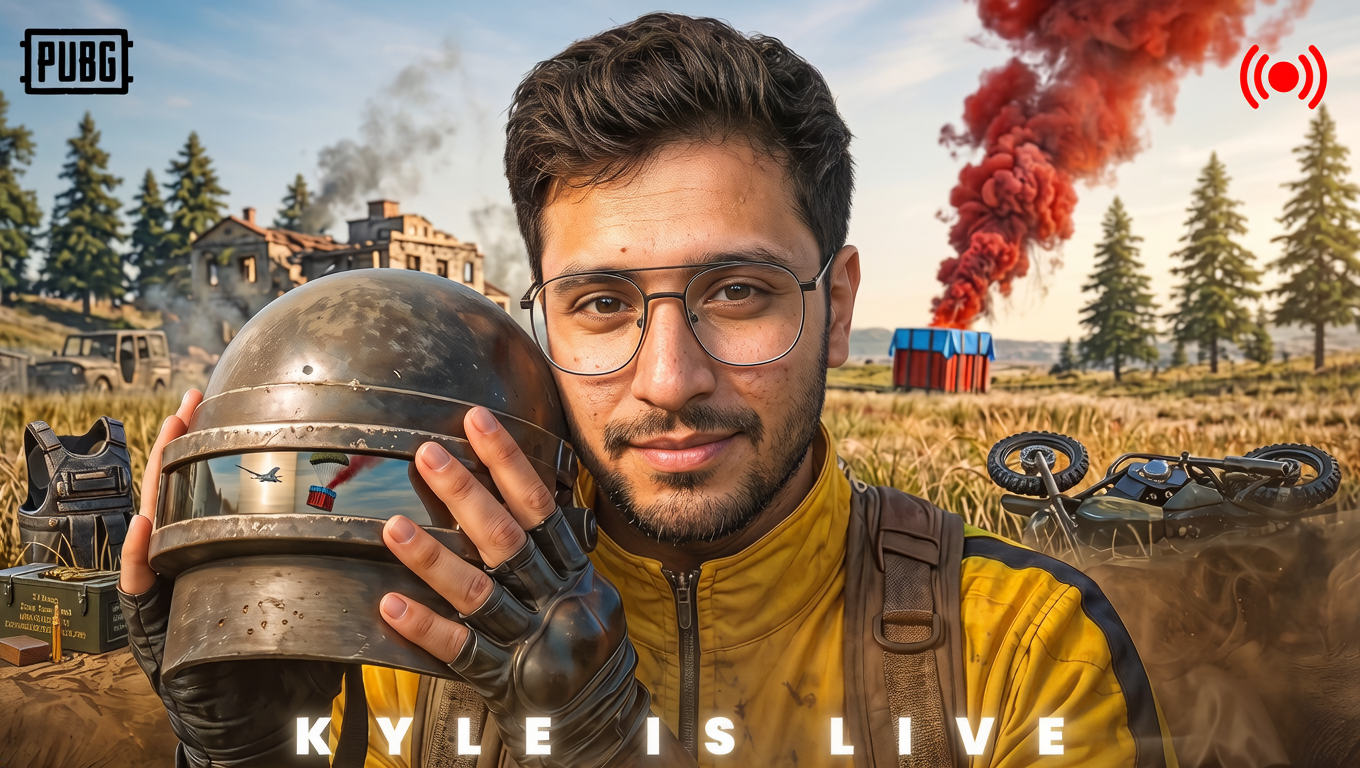 PUBG Gaming Live Stream Thumbnail Design